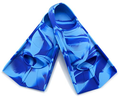 Prsca Kids Swim Fins,Short Youth Fins Swimming Flippers,Swim Training Fins for Lap Swimming,for Children Girls Boys Beginners