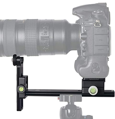Support de Téléobjectif 20 Cm avec Plaque à Dégagement Rapide et Niveau pour Vis Standard