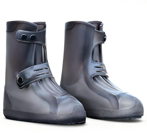 HERCHR Cubiertas Impermeables para Zapatos, Cubiertas Reutilizables para Zapatos De Lluvia Protectores De Zapatos Plegables Antideslizantes Cubrezapatos Impermeables para Botas De Lluvia(2XL)