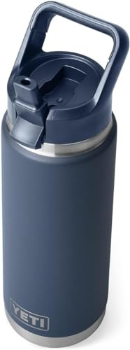 YETI Rambler C Straw Bottle, Stainless Steel Vacuum Insulated Bottle with Leakproof Straw Cap, Navy, 26 oz (769 ml)
