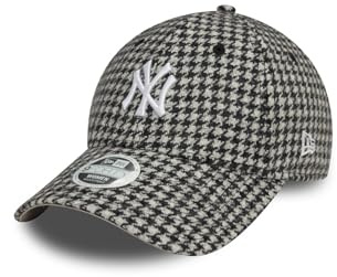 New Era WMNS Houndstooth 9Forty Adjustable Damen Cap NY Yankees Schwarz, Size:OneSize