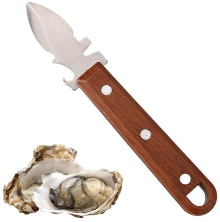 BEPSYOM Coltello da Ostriche, Coltello per ostriche e apribottiglie，per Crostacei o Formaggi a Pasta Dura, BBQ, ristoranti, incontri all'aperto