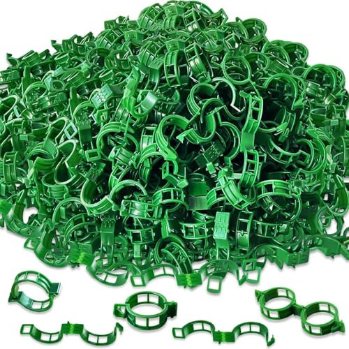 Plastic Trellis Plant Support Clips, Grape Tomato Plant Support, Vine Vegetable Fixing Clips, Garden Vine Clips for Healthier Vegetable Growth (100, Green)