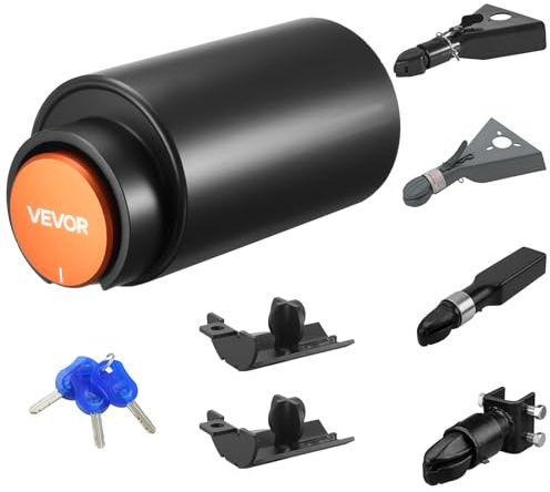 VEVOR Antivol Attelage Remorque Compatible avec Coupleurs Type Bulldog 50,6 mm 58,6 mm, Verrou Attelage Remorque Robuste avec 3 Clés, Anticorrosion, Verrouillage Sécurité pour Camping-cars, Remorques