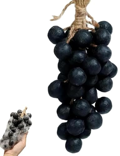 Savon raisin sur corde fait à la main en forme de raisin à froid, pour le visage, la douche corporelle et les mains, barres de savon décoratives, décoration d'intérieur exquise et choix de cadeau (1