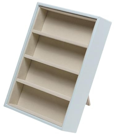 Harilla Organizador de gafas de sol, bandeja de exhibición de gafas, forro de terciopelo, caja de exhibición de gafas, soporte de joyería para uso personal en, Blanco