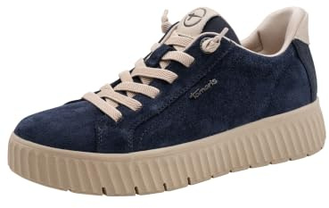 Tamaris dam Tamaris Comfort Damen Step In Leder Sneaker Flach Zum Schlupfen Wide FitSneaker