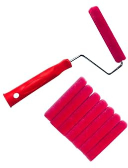 SUIOPPYUW Mini Rouleaux à Peinture, apprêts et laques, kit de Rouleaux Haute densité Inclus, pour débutants et Professionnels, pour réaliser Facilement des projets de rénovation domiciliaire.