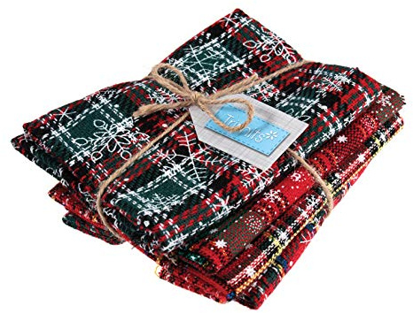 Trimits Tartan Craft - Paquete de tela para manualidades (54 x 45 cm), color rojo