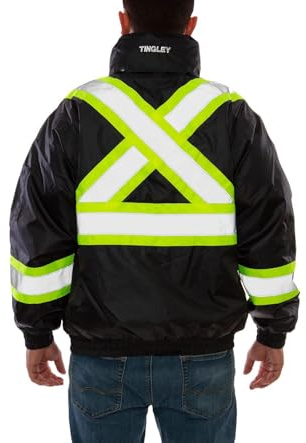 Tingley J26123C Bomber Ii Hi-Vis Insulated Jacket, Large, Black