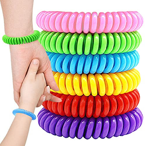18Pcs Bracelets Anti-moustiques, DKDDSSS Bracelet Anti Moustique Bracelet en plastique au parfum de citronnelle pour Adultes et Enfants