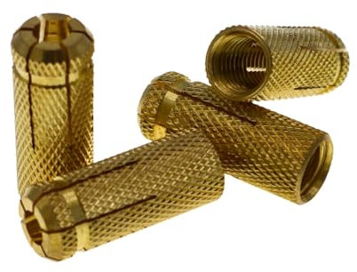 20 anclajes de impacto M12 de latón para uso como tacos de metal