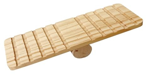 FLYXF Pet Small Animal Hamster Seesaw Hammock Wooden Chewing Toy Bridge Gym Bridge Rodents Toy Cage Mount