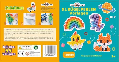 Livre de modèles de perles à repasser XL pour garçons et filles à partir de 3 ans