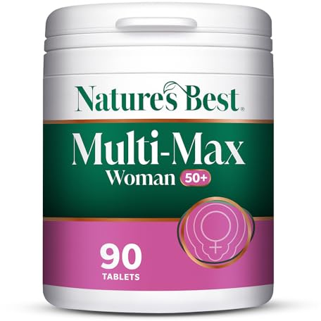 Nature's Best Multi-Max Multivitamin for Women Age 50+ - with Vitamin B6, Folic Acid, Zinc and More - UK Made - 90 Tablets (3 Months' Supply)