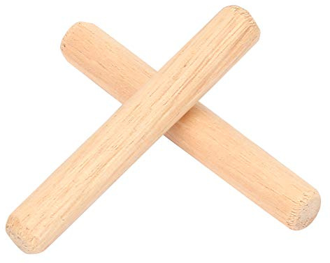 CHICIRIS Goupilles de Cheville Artisanales en Bois cannelé Rond pour le Travail du Bois, Construction en Hêtre de Haute qualité pour des Joints Solides, 100 Pièces pour Divers Projets, Tailles 6 *