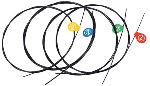 Healifty Ukulelensaiten mit Erhöhter Lautstärke und Geräuschreduzierung A/e/c 4 Stück Nylon Schwarz für Ukulele Zubehör für Ukulele