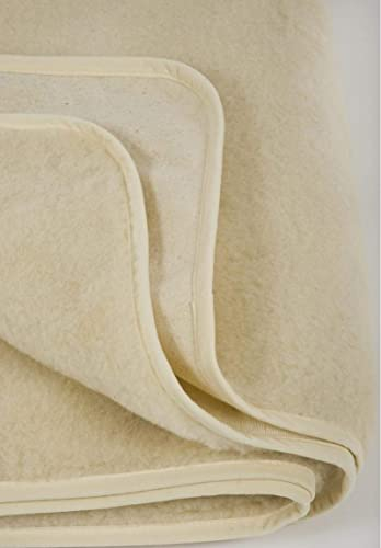 Merino Matratzenauflage aus Wolle Schafwolle Unterbett Matratzenschoner Matratzen-Schoner Matratzen-Auflage (160x200 cm)