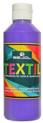 BEJOL 111199 - Textilfarbe violett 250ml - Stoffmalfarbe für helle und dunkle Stoffe