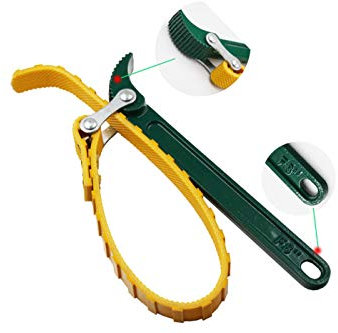 DRIWEI Chiave per smontaggio filtri Olio Motore a Nastro 480 mm Gira Tubi F8'' 05040