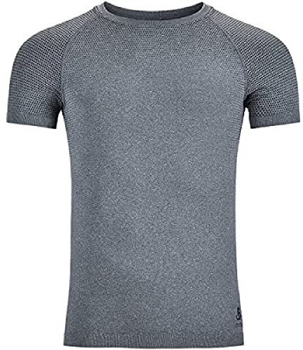 Odlo Uomo Maglietta termica a maniche corte PERFORMANCE LIGHT, Grigio Melange, M