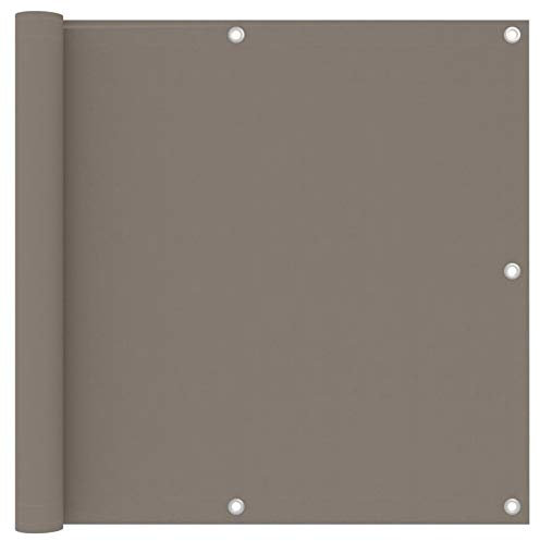 LAPOOH Balkon-Sichtschutz, Balkonsichtschutz, Windschutz Balkon, Windschutz Terrasse, Balkonverkleidung, Sichtschutz Garten, Taupe 90x300 cm Oxford-Gewebe