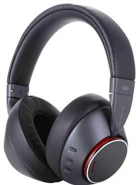 Trevi DJ 12E90 ANC Cuffia DJ Hi-Fi Wireless con Circuito ANC per Riduzione del Rumore Esterno, Padiglioni Comfort in Morbida Pelle, Archetto Regolabile, Autonomia Circa 25 ore