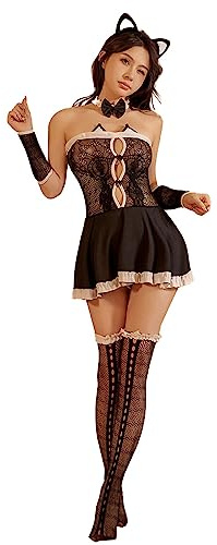 Générique Lingerie Sexy Femme Coquine Hot,Ensemble Sexy Femme éRotique Body Sexy Femme éRotique Jupe Longue Noire en Dentelle Lingerie Ultra Sexy Costume De SecréTaire Sexy pour Femme Bureaux