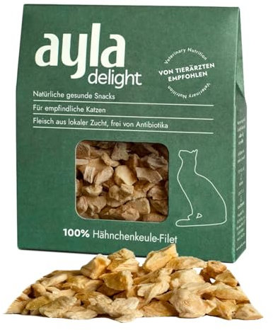 AYLA Delight Katzenleckerli | Hähnchenschenkelfilet | Gefriergetrocknet 28g