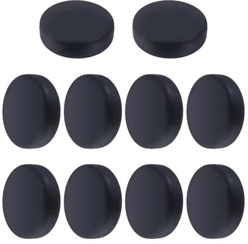 OLYCRAFT 10 Pcs Black Button Covers for Jeans Suitable for 18mm Button TPU Cufflink Cover Shirt Buttons Cover Aviod Shirt Holes for Jeans Buttons Sewing Kit Replacement for Shirts Jean Cufflinks