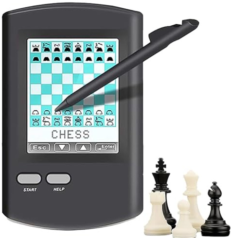 Mini Juego De Ajedrez Electrónico Inteligente, Juego De Computadora Táctil con Gran Pantalla LCD, Múltiples Formas De Jugar Ajedrez Electrónico Portátil For Un Solo Jugador.