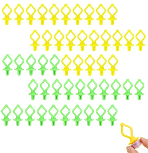 BAUCH 50 Pcs Pinzas para Canillas de Hilo,Sujetadores de Bobinas de Máquina de Coser en Verde y Amarillo,Organizador de Accesorios de Costura para Evitar Enredos y Mantener el Orden en el Costurero