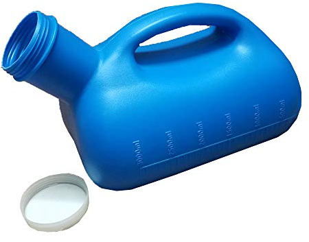 YUMSUM 3000ML Large Male Urinal Portable Mens Potty Pee Bottle Collector Travel Toilet (Blue)