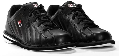 Bowlerstore Products 3G Kicks Unisex Black Bowling Shoes- Wide Width (12 W US, Black)