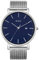 BUREI Ultra Dünne Uhren Herren Blau Analoges Datum Armbanduhr Herren mit Japanisches Quarzwerk, Geschenke für Männer