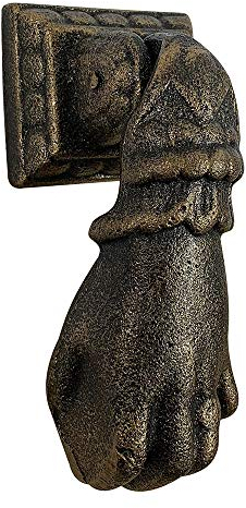 zeitzone Türklopfer Hand Faust Nostalgie Klassiker Gusseisen Bronze-Optik Antik-Stil