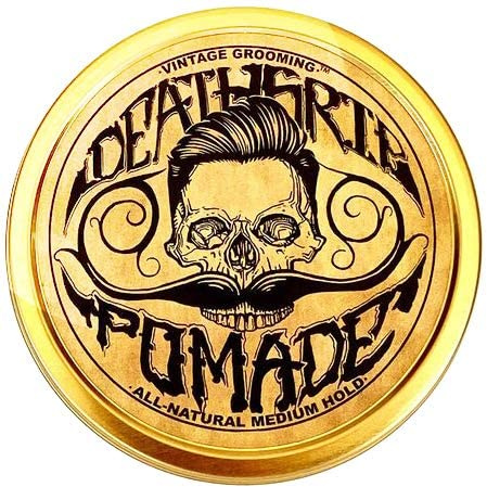 Hair Pomade For Men Grooming Styling Hair or Beard with Beeswax Medium Hold & Shine Like Gel Mousse Cream Or Grease 2oz or 60ml Natural Handmade in USA Citrus Scented & Essential Oils By Death Grip