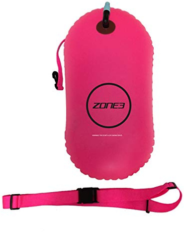ZONE3 Boya Swim Safety Buoy/Tow, Float boya seguridad, Unisex, Rosa de Alta visibilidad, Talla Única