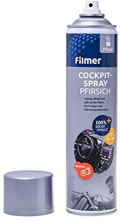 Cockpitspray Pfirsich 600ml, Reinigung und Pflege von Kunststoffteilen, Kunstleder und Holz, antistatisch, Innenraum PKW, Motorrad
