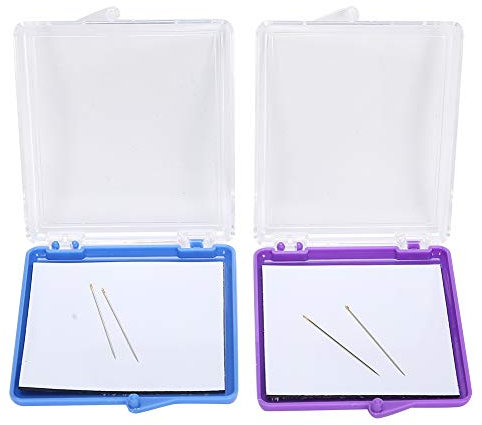 2 Stücke Magnetische Nadel Box Kunststoff Magnetische Nadel Halter Magnetische Nähnadelkissen Quadrat Nähnadel Nähnadel Aufbewahrungsbox Zum Nähen von Diy Projekten
