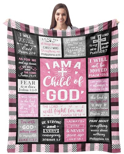 CUJUYO Christian Gifts for Women, Christian Birthday Gifts Blanket 60x50