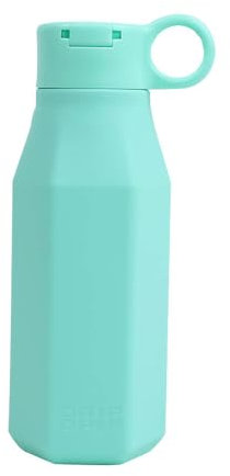 DRIPDROP Kids Water Bottle with Straw, Leak-Proof, BPA-Free, Reusable, Lightweight, 350ml, Non-Spill, Flip Lid, for School and Outdoor Use (Magic Mint)