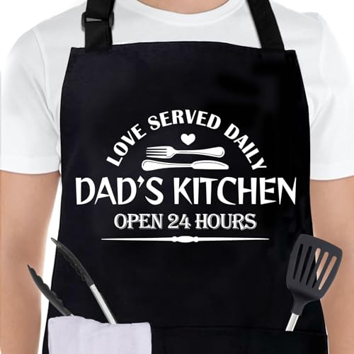 cusugbaso Cooking Aprons for men, One Size Funny Grill Aprons with Three Pockets Birthday Gifts for Men, Dad Christmas Gifts