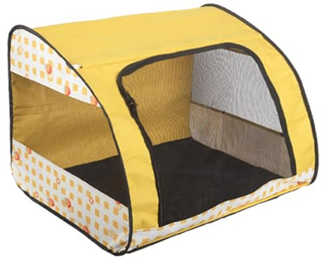 Generisch Haustierzelt, Pop-Up-Sonnenschutz, faltbares Oxford-Gewebe, kratzfestes Hundezelt, atmungsaktives Netz-Reißverschluss, Nisthaus, stabile multifunktionale Katzen-Geburtsbox für Haustiere