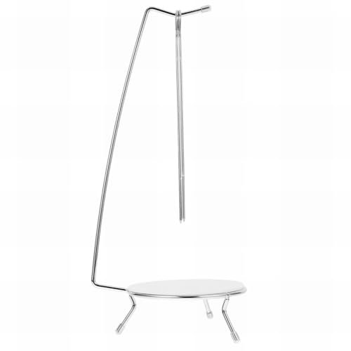 Kebabs Support à brochettes verticales en acier inoxydable avec 2 brochettes, support de barbecue pour brochettes Shawarma sur le dessus de table (argent, taille unique)