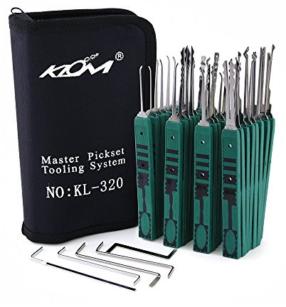 Kit de crochetage de serrure 31 pièces et kit de cartes de version mise à jour – 4 niveaux d'entraînement pour débutant et serrurier