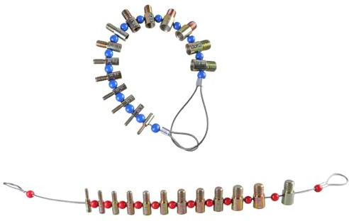 Misuratore di filettatura per l'identificazione delle viti e dei bulloni con controllo di filettatura con identificatore metrico da 30,5 cm e 14