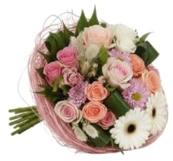 Ramo de Estructura Natural DECOALIVE de Flores Rosas Frescas con Diseño Elegante