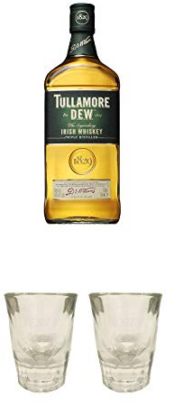 Tullamore Dew Blended Irish Whiskey 0,7 Liter + Tullamore Dew Shotglas mit 2cl Eichstrich 1 Stück + Tullamore Dew Shotglas mit 2cl Eichstrich 1 Stück