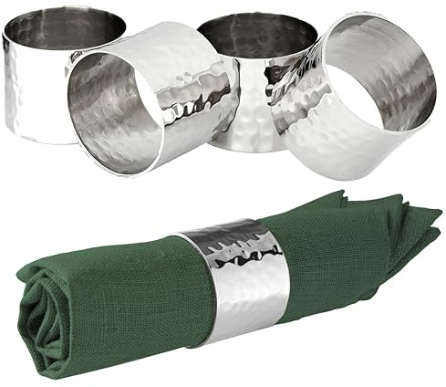 Premier Housewares servettringar, silver, en storlek